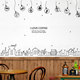 Large milk tea shop window glass wall sticker