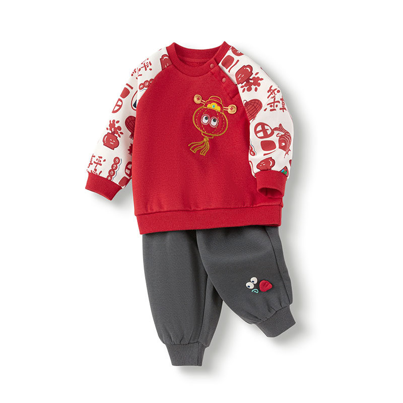 巴拉巴拉婴儿长袖套装宝宝周岁礼服宝宝运动套装2025冬新年款童装,淘宝优惠券,粉丝福利购,淘宝优惠卷