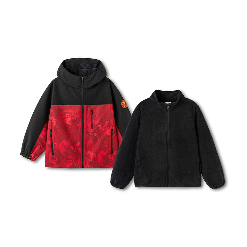 巴拉巴拉男童外套儿童三合一冲锋衣大童拜年服2026春装新款童装潮 - 图3