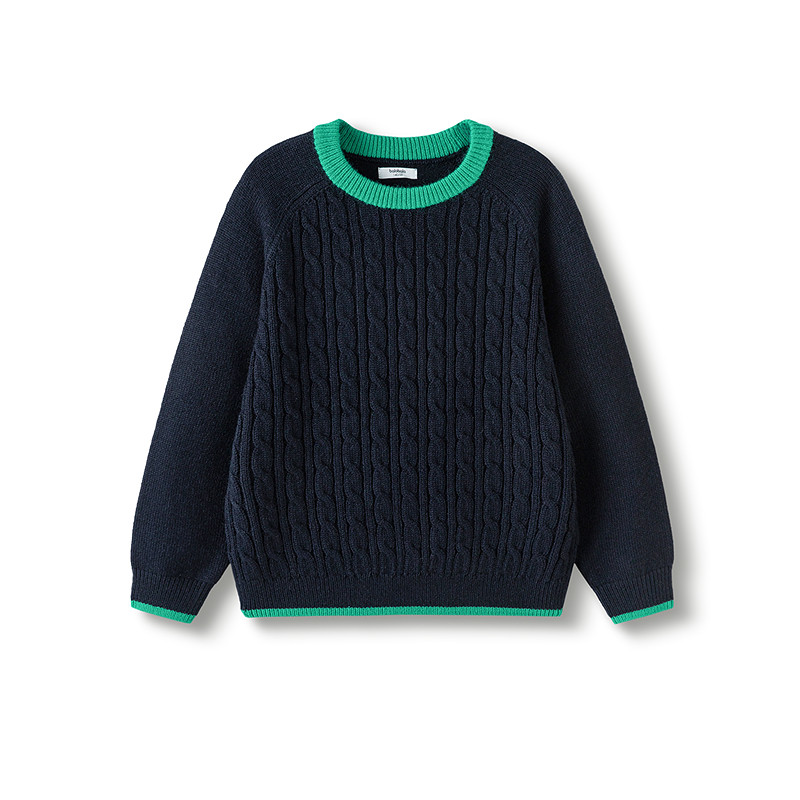 巴拉巴拉男童毛衣大童针织衫儿童保暖圆领打底衫2025冬装新款童装,淘宝优惠券,粉丝福利购,淘宝优惠卷