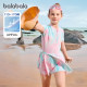 Balabala swimsuit girls sun protection one-piece swimsuit summer