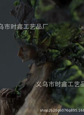 新款自然森林女神小鸟雕像树脂