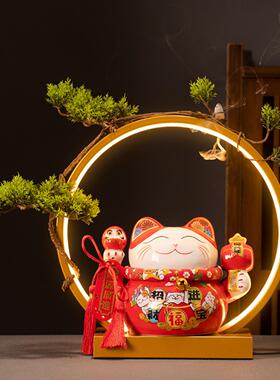新中式LED灯圈创意摆件客厅