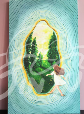 【走进时间】\金鱼JINYU原创作品 高清艺术微喷装饰画 可定制尺寸