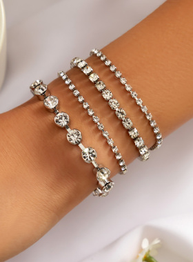 4件套镶钻爪链手链套装