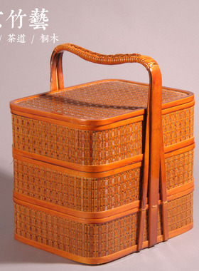 竹编手提篮竹编篮子京竹艺
