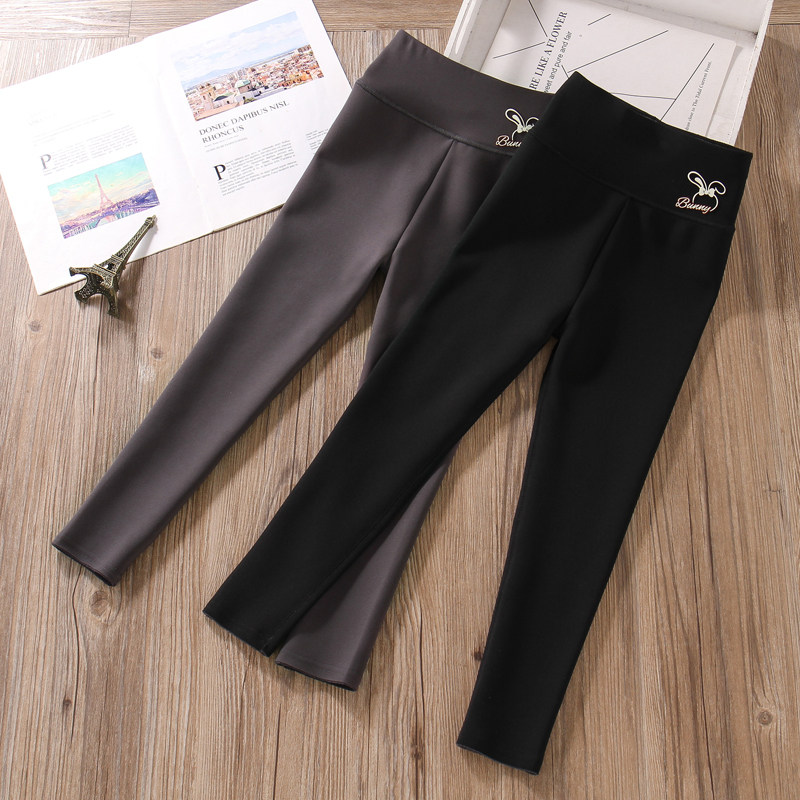 女童鲨鱼裤加绒秋冬外穿裤子新款高腰瑜伽芭比裤黑色中大童打底裤,淘宝优惠券,粉丝福利购,淘宝优惠卷