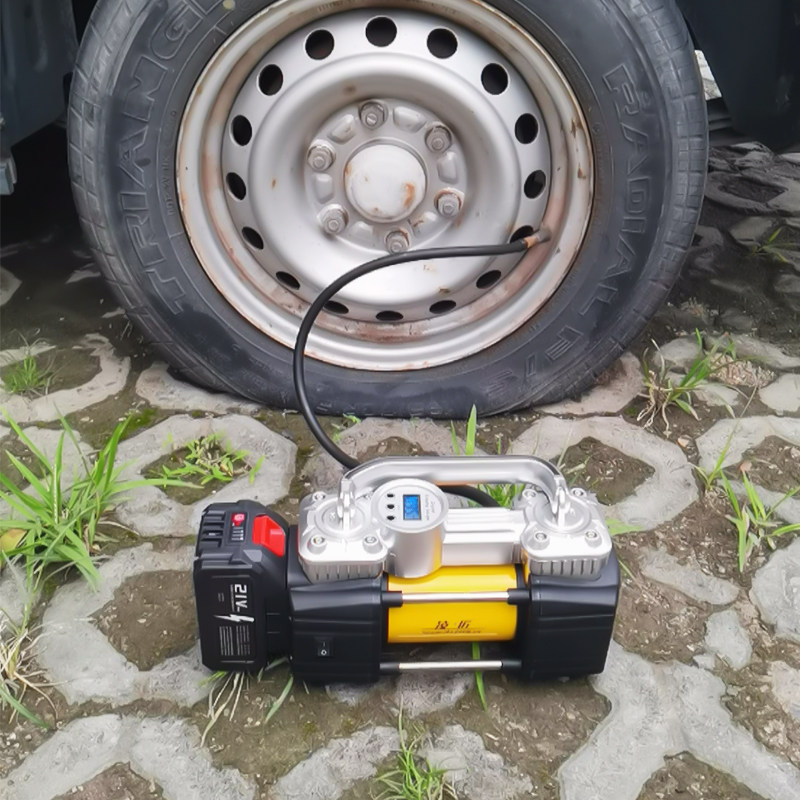 凌匠X5双缸高压汽车用轮胎打气泵轿车SUV越野车MPV电动车载充气泵