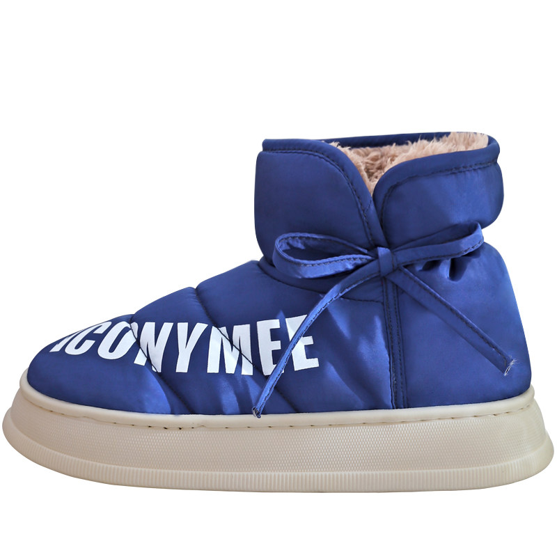 高帮棉鞋冬季女保暖居家用羽绒棉拖鞋厚底防滑室内外穿时尚雪地靴,淘宝优惠券,粉丝福利购,淘宝优惠卷