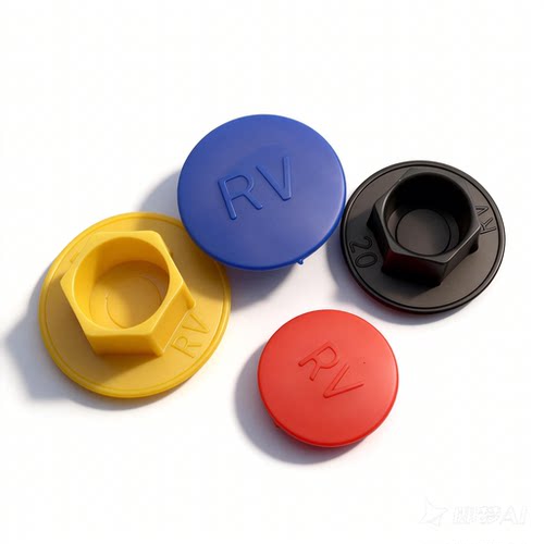 保护盖尼龙内六角防尘盖RV-MSM防水防锈螺丝帽3-24黑色蓝色防尘盖 - 图1