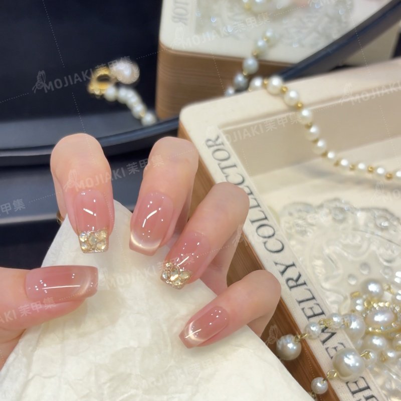 【月落星河】时尚气质猫眼纯手工冰透渐变穿戴甲,淘宝优惠券,粉丝福利购,淘宝优惠卷