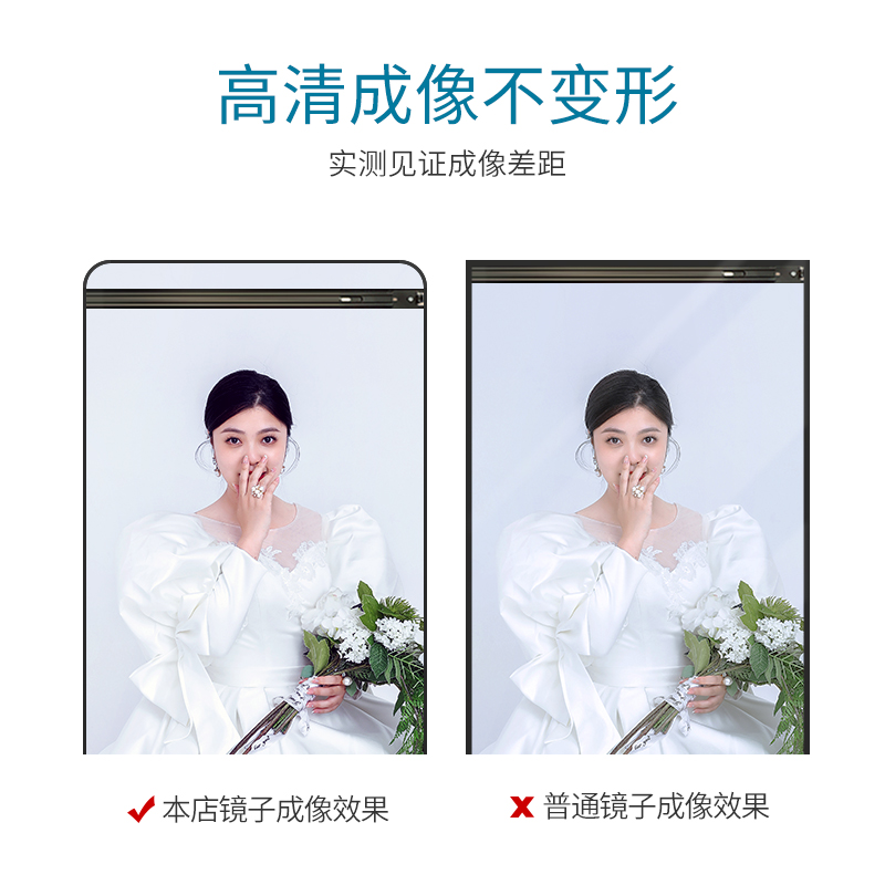 定做婚纱照片可关闭隐藏式全身镜推拉隐形穿衣镜装饰画暗藏镜子薄