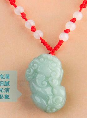 天然貔貅男女款翡翠项链吊坠