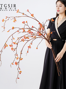 落地南蛇藤仿真花室内假花发财果