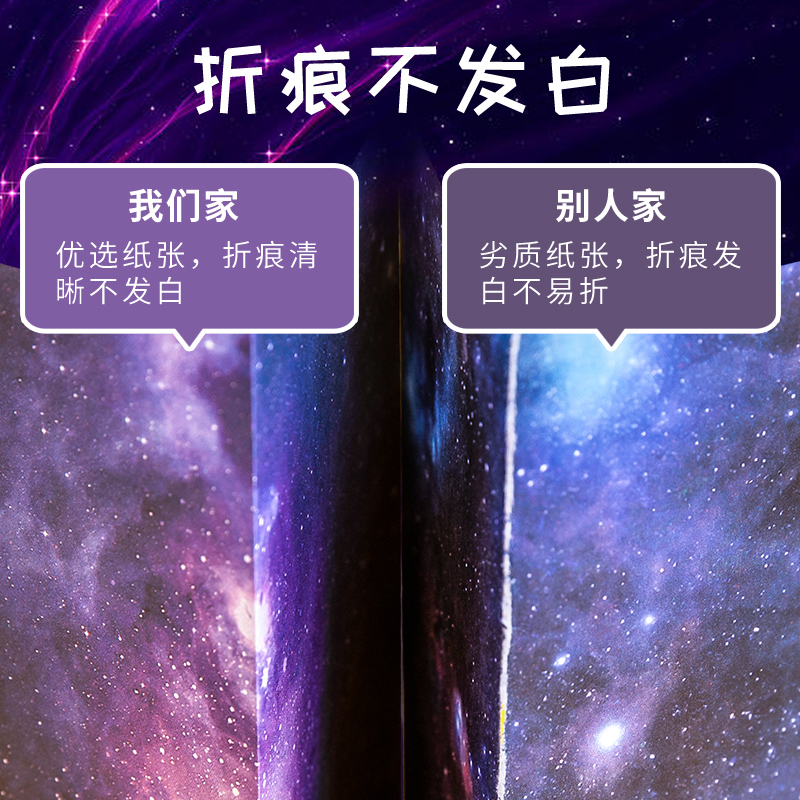 星空纸正方形折纸专用纸彩纸手工纸硬卡纸小学生儿童星座纸太空纸