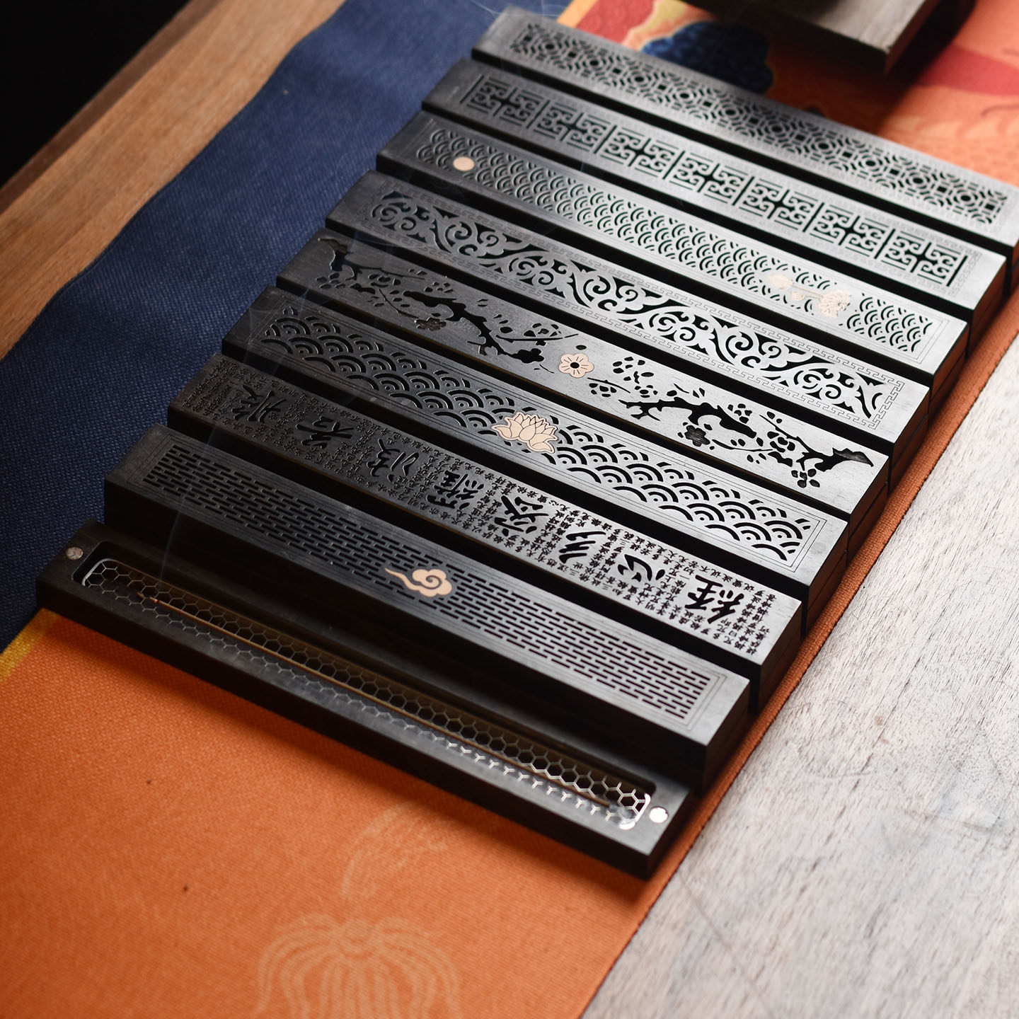 黑檀木卧香盒香炉家用室内紫光檀木线香盒檀香炉沉香线香底座香插,淘宝优惠券,粉丝福利购,淘宝优惠卷