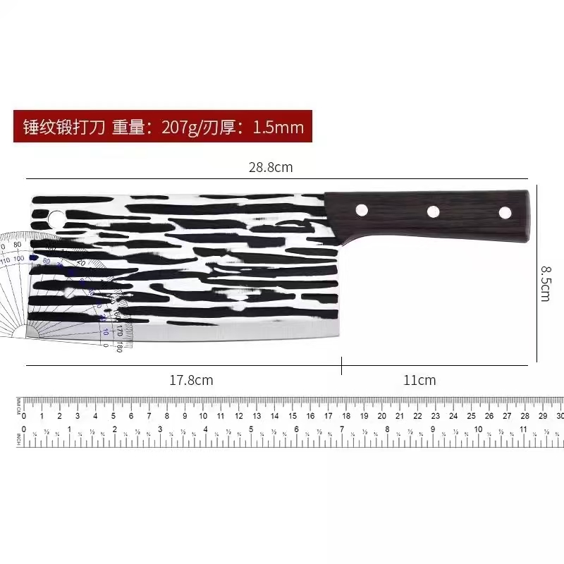 阳江斩切两用刀菜刀家用锋利锻打厨具刀厨房切菜刀斩骨刀砍骨头刀 - 图3