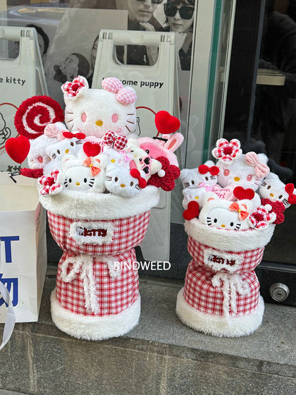 Birthday gift bouquet for girlfriend, cute creative doll, plush cat doll bouquet, Christmas gift for best friend