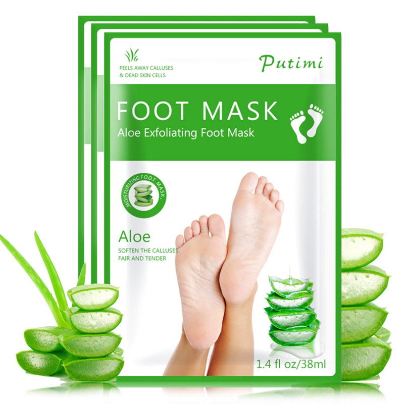 Aloe vera Foot Mask Peel Exfoliating芦荟足膜去祛死皮角质男女 - 图3