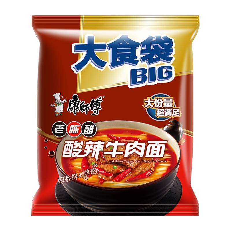 康师傅大食袋BIG红烧香辣酸菜牛肉面方便面袋装泡面整箱9味24包邮 - 图3