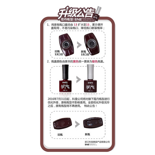 正品科曼bnb寇丹甲油胶结合剂双效封层套装蔻丹美甲底胶持久可卸 - 图1
