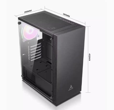 Blackstone Defender's new desktop gaming case supports large air-cooled backline with all-glass underlay