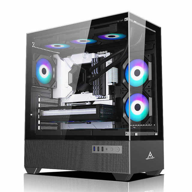 A7 desktop computer glass side transparent game chassis