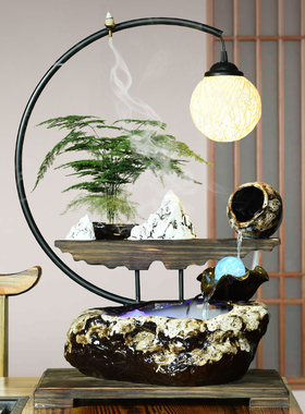 风水轮流水生财摆件桌面开业礼品