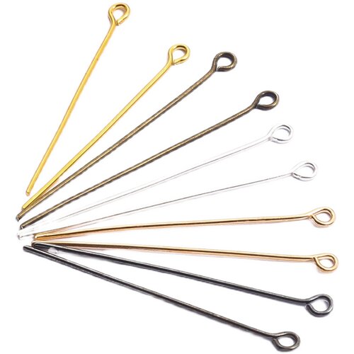 200根9字针圆头针 手工diy材料包自制串珠发簪手链耳环耳饰品配件 - 图3