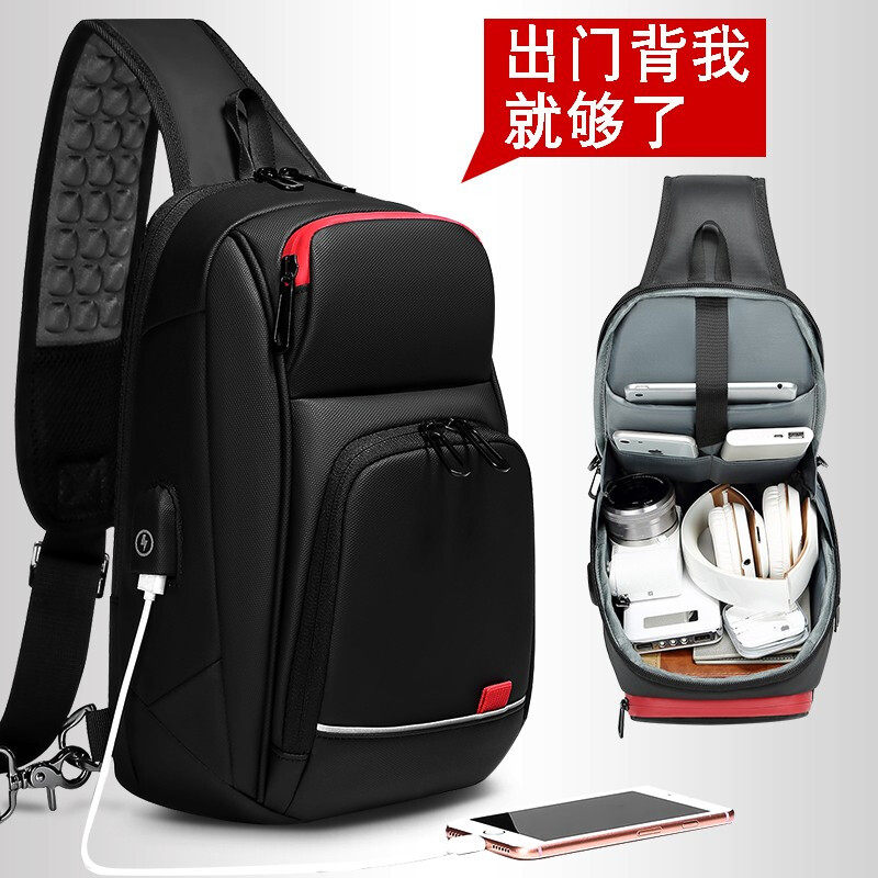 韩版潮牌大容量男士小背包斜挎包包 希恩箱包男士包袋