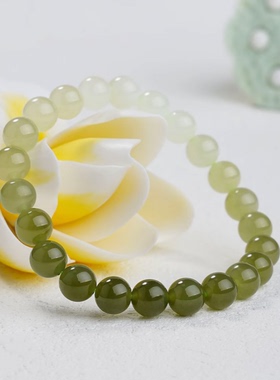 上等天然保真和田玉手链