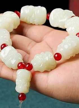 新疆和田玉十八罗汉手链