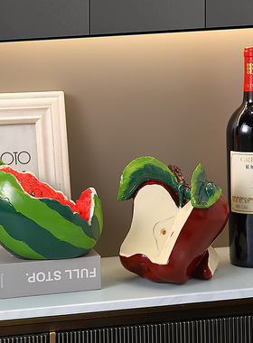 水果红酒架摆件酒柜组合轻奢客厅餐边柜书架装饰酒托杯架乔迁