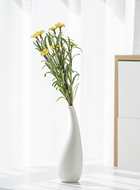 现代简约陶瓷花瓶干花仿真花花插花器欧式ins家居饰品摆件