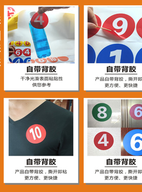 橱柜编号贴号码防水编号数字自粘