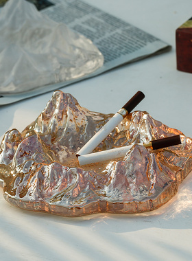 北欧冰山轻奢装饰玻璃烟灰缸