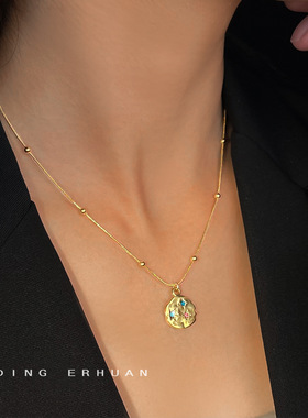 304不锈钢18K高保色锁骨链