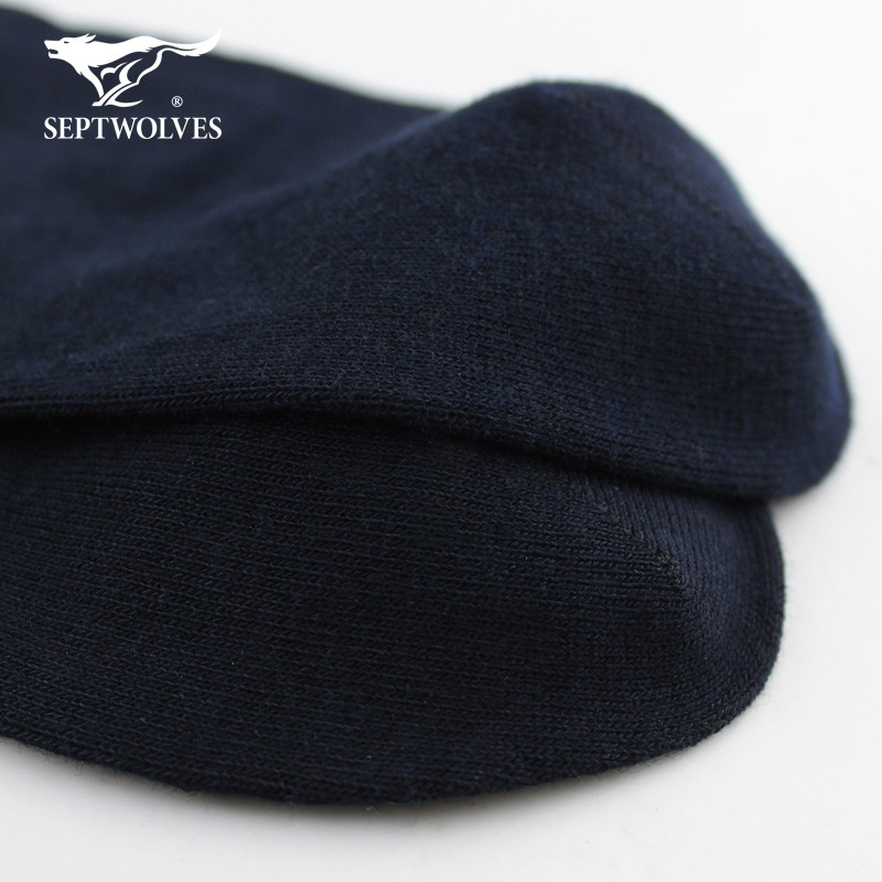 七匹狼男纯棉四季秋季休闲中筒袜 七匹狼坤悦短袜/打底袜/丝袜/美腿袜