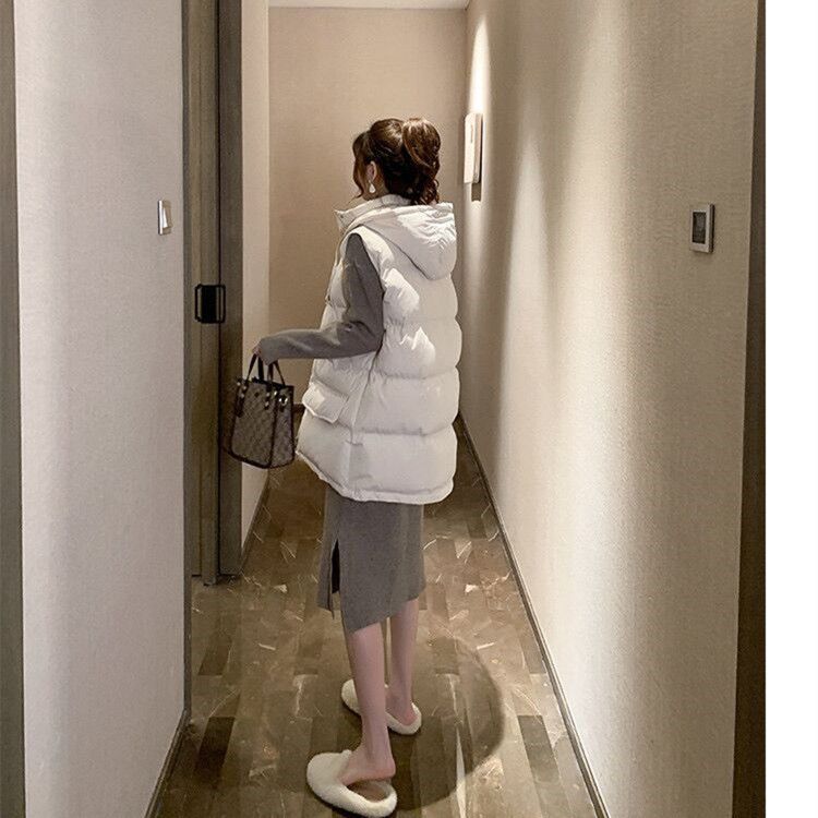 羽绒棉马甲女棉服宽松棉衣开衬兜盖洋气坎肩