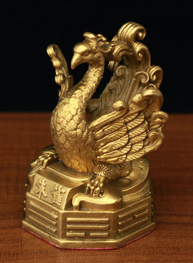 纯铜朱雀摆件上古四神兽创意家居镇宅摆件铜孔雀火凤凰客厅工艺品