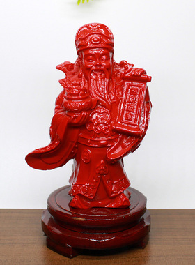 朱砂中式家居客厅玄关装饰品正财神赵公明财神爷神像门市招财进宝