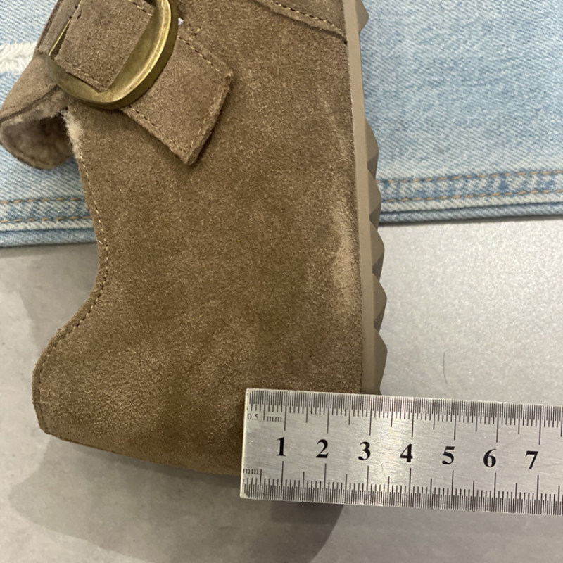 真皮平底加绒勃肯鞋女2024秋冬新款一脚蹬舒适加厚百搭软底面包鞋,淘宝优惠券,粉丝福利购,淘宝优惠卷