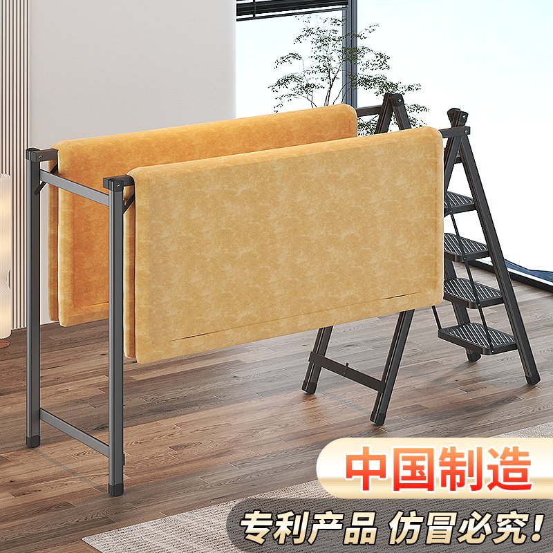 家用可折叠伸缩衣架室内外置地移动多功能稳固实用面安装加厚款式,淘宝优惠券,粉丝福利购,淘宝优惠卷