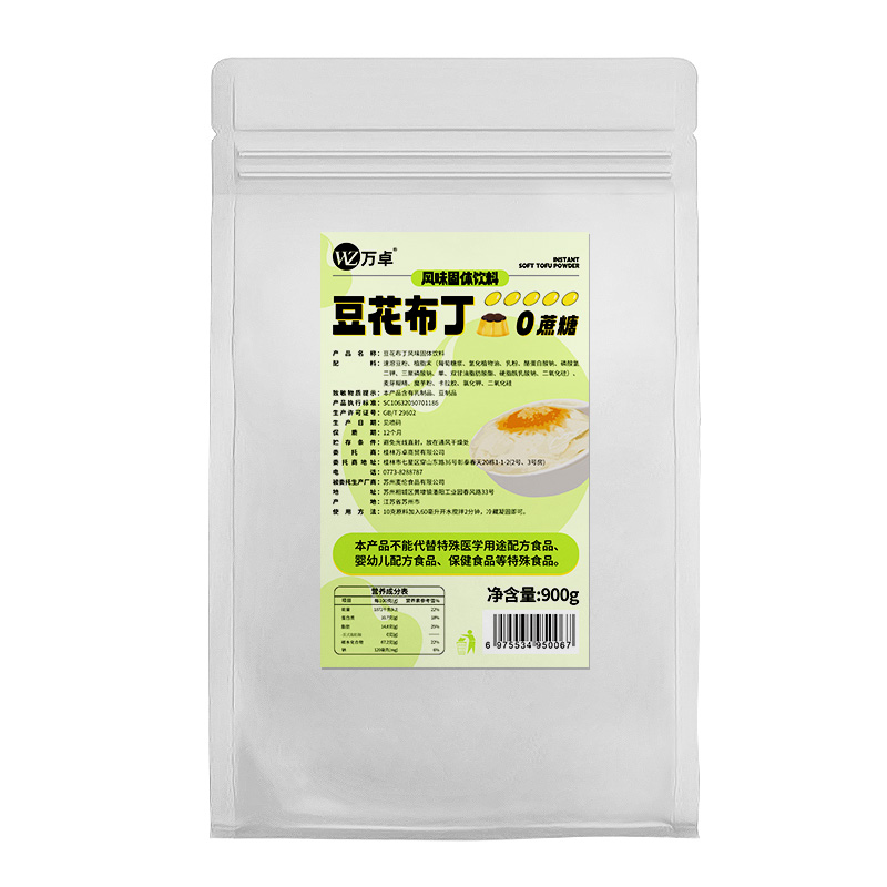 万卓豆花布丁粉果冻粉冰豆花粉商用豆乳烘焙甜品火锅店奶茶店专用 - 图0