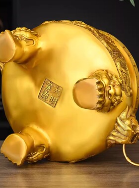 纯铜圆香炉招财铜鼎摆件