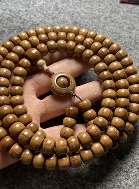 厂家 老料六道木108颗桶珠珠手串降龙木8*10mm念珠手链