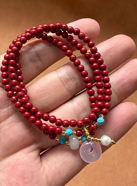 天然复古手串新中式紫金砂手链女貔貅民族风古风饰品寺庙同款佛珠