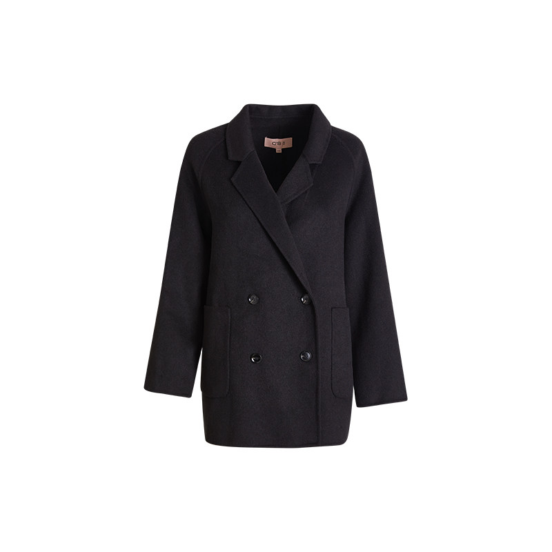 qs秸熙双面通勤冬季毛呢西装呢大衣 秸熙服饰毛呢外套