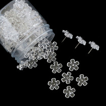 Flowers Nails 100 BOXED PLASTIC TRANSPARENT PLUM BLOSSOM NAIL PHOTO WALL SOFT WOOD PLATE TRIM TACK NAIL PRESS NAIL