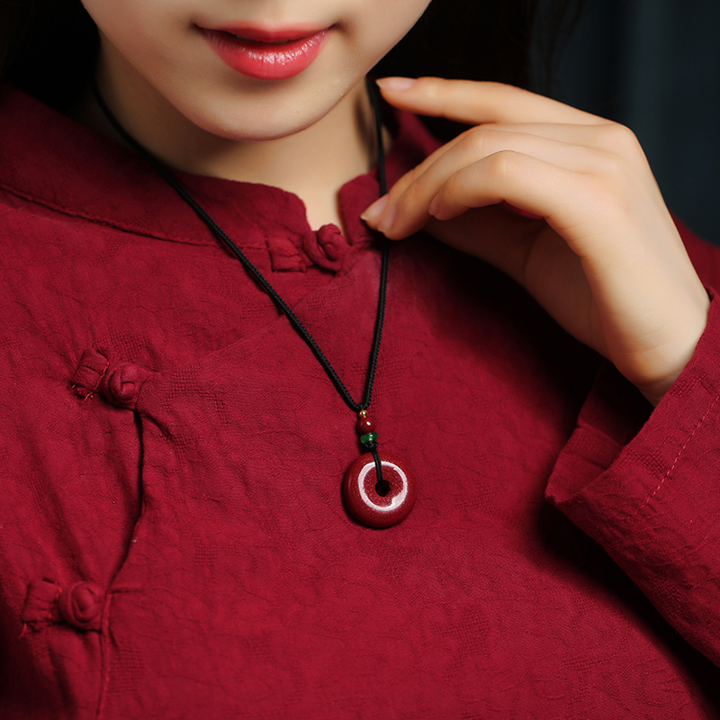 原矿高含量朱砂天然平安扣女项链男士吊坠本命年挂件虎年护身符,淘宝优惠券,粉丝福利购,淘宝优惠卷